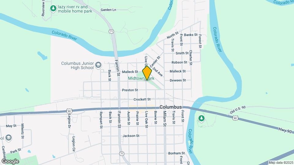 821 Live Oak St Map and Location Details