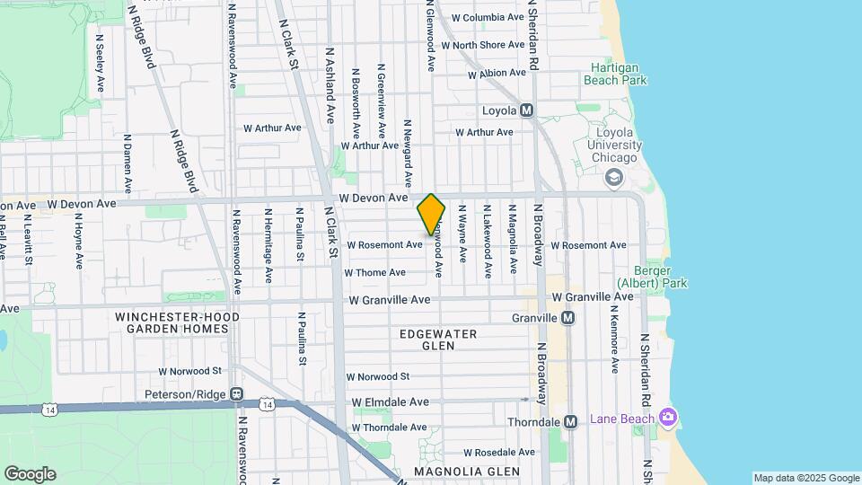 1408 W Rosemont Ave Map and Location Details