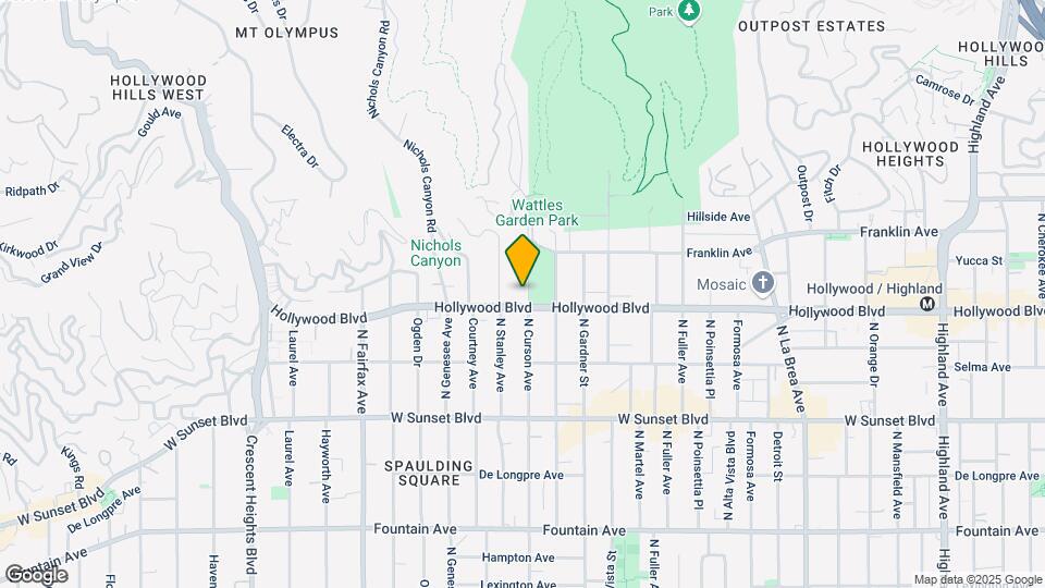 1713 N Curson Ave Map and Location Details