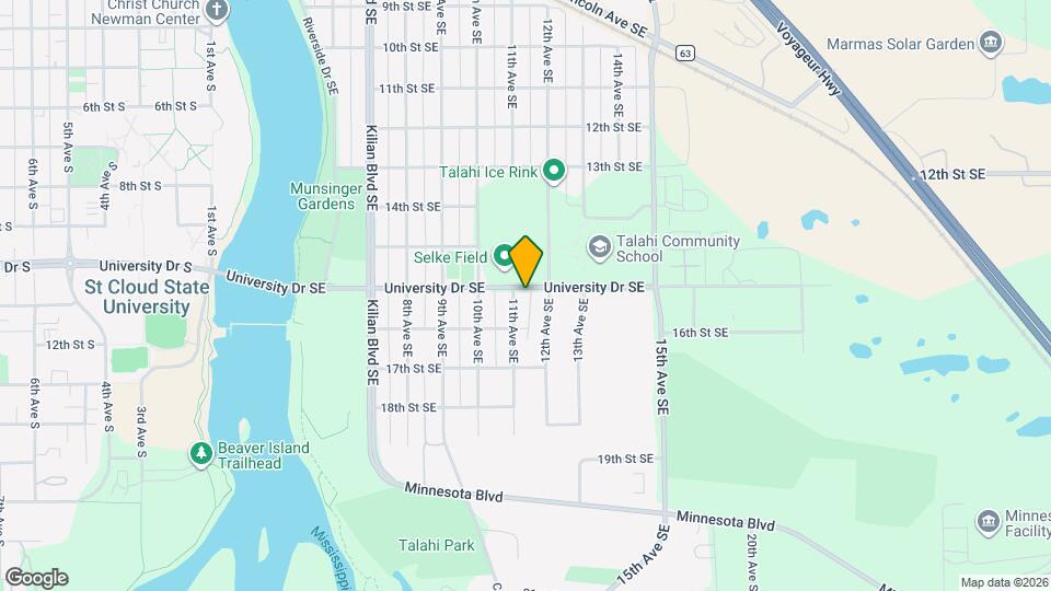 1102 University Dr SE Map and Location Details