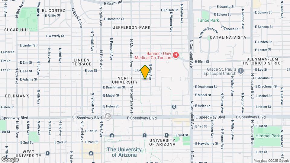 1420 E Adams St, Unit #1 - 4 bedroom Map and Location Details