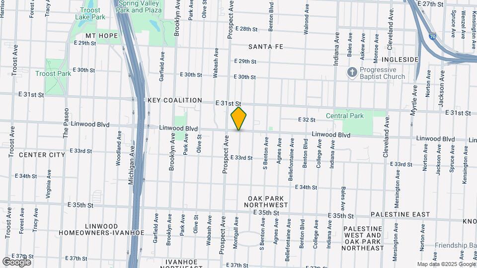2619-2621 E Linwood Blvd Map and Location Details