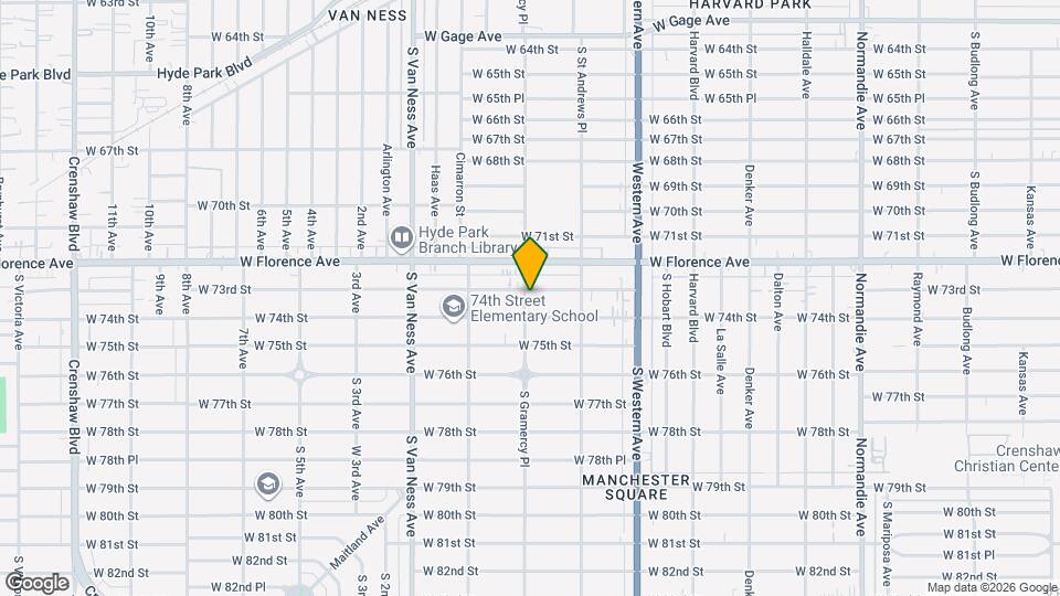 1956 W 73rd St Map and Location Details