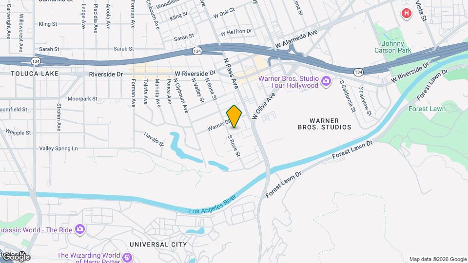 4135 W Toluca Lake Ave, Unit 4135 1-2 Mapa y Detalles de la Ubicación