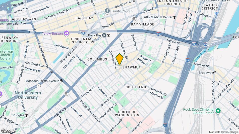 597 Tremont St Mapa y Detalles de la Ubicación