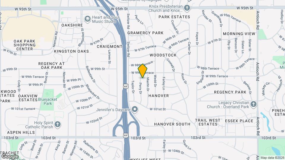 9913 Perry Dr Map and Location Details