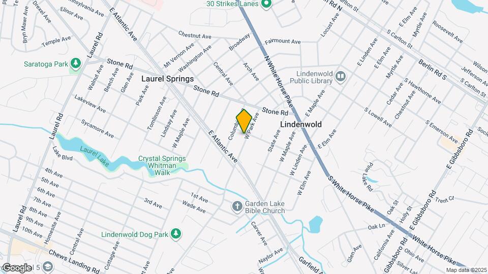 104 W Park Ave Map and Location Details