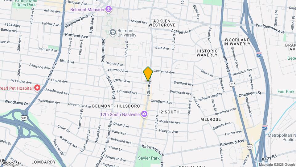 1716 Linden Ave, Unit B Mapa y Detalles de la Ubicación