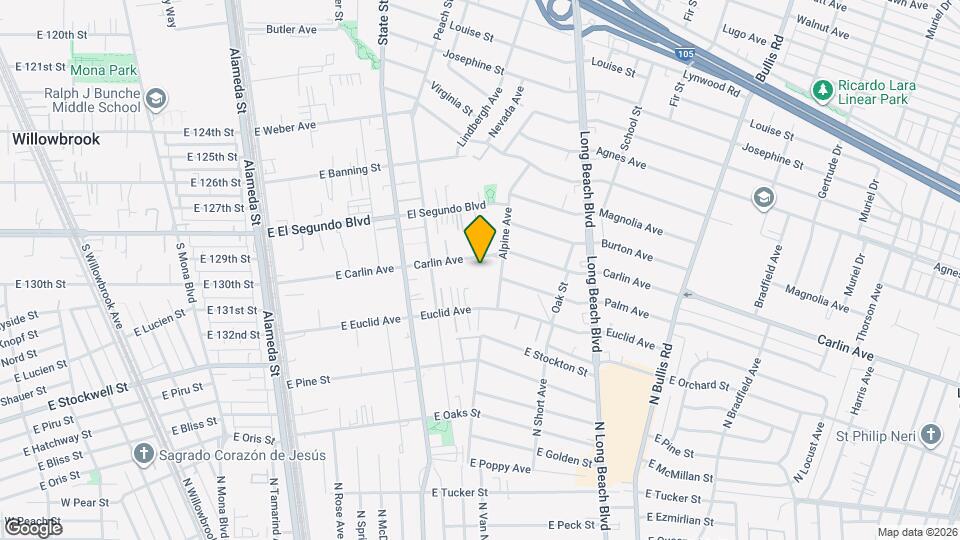 3190 Carlin Ave Map and Location Details