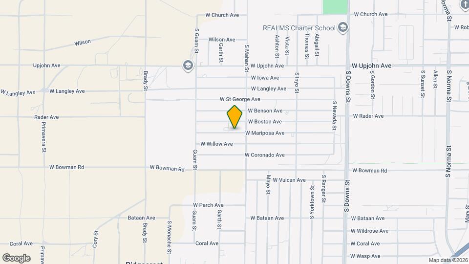 1340 W Mariposa Ave, Unit 1 Map and Location Details