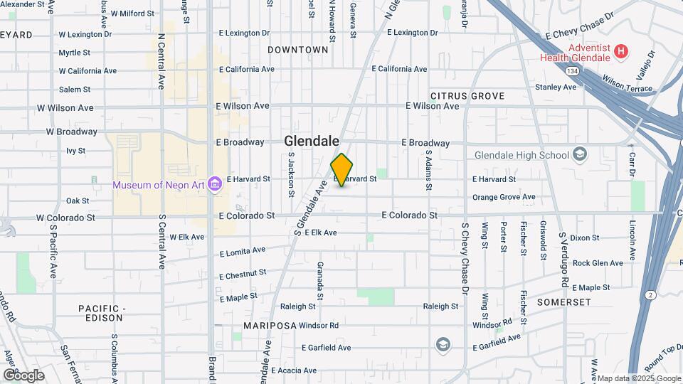 629 Orange Grove Ave Mapa y Detalles de la Ubicación