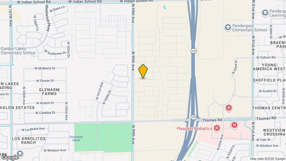 9829 W Monterey Way Map and Location Details