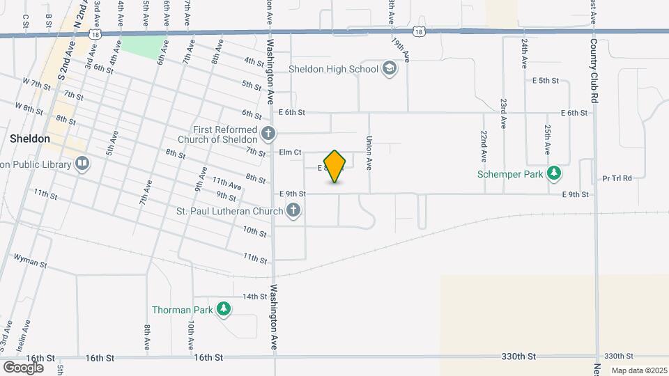 1539 E 9th St Map and Location Details