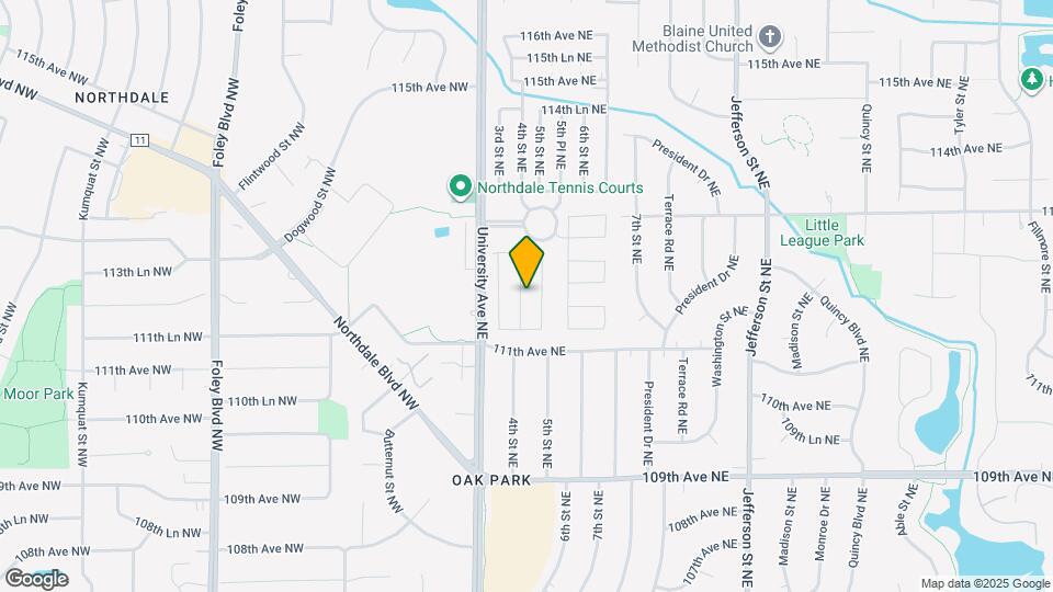 11163 4th St NE Map and Location Details