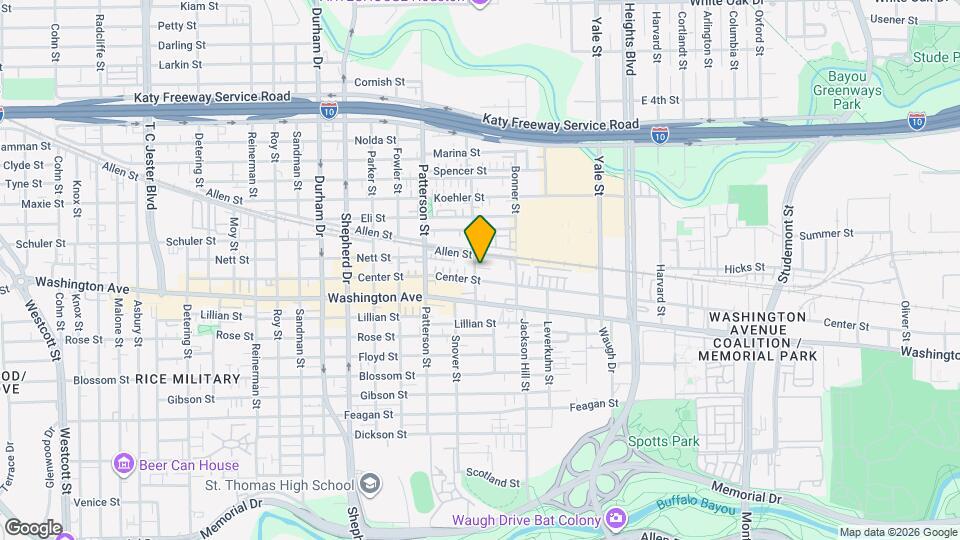 1110 Thompson St Map and Location Details