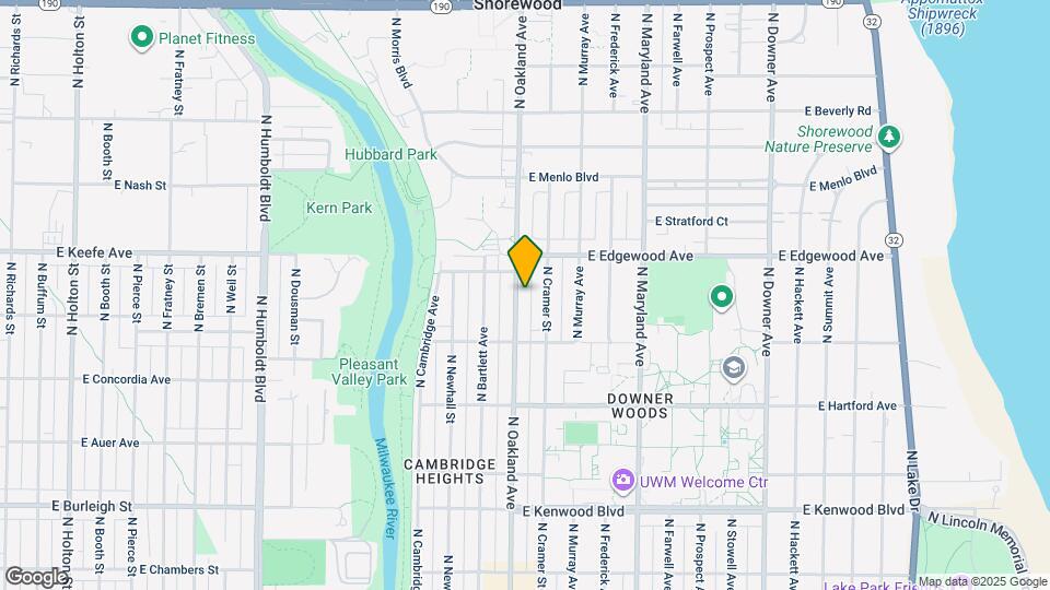 3456 N Oakland Ave Map and Location Details