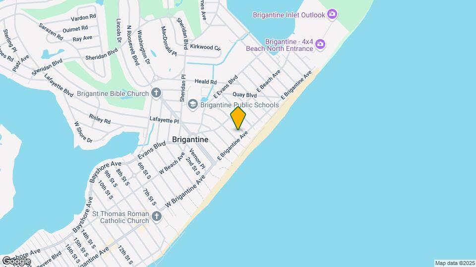 413 E Brigantine Ave Map and Location Details