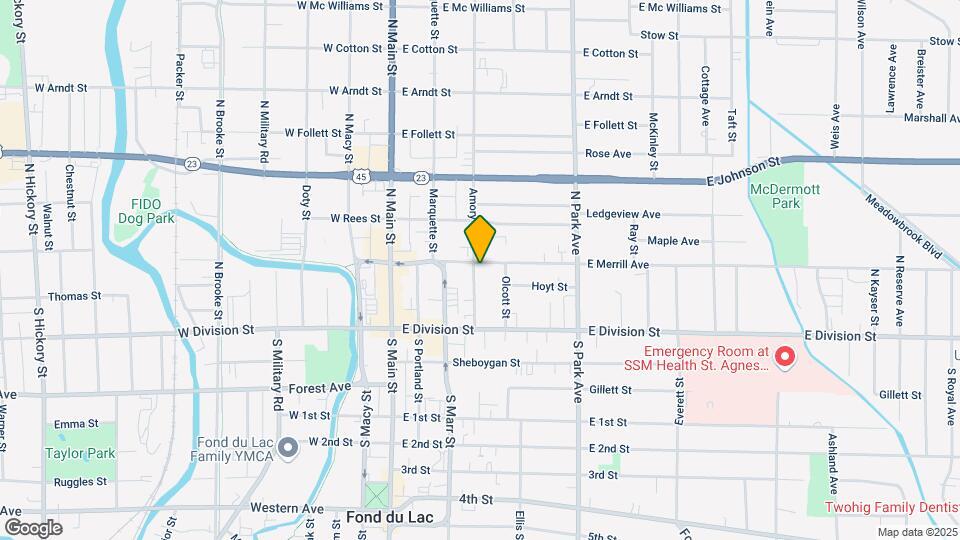 100 E Merrill Ave Mapa y Detalles de la Ubicación