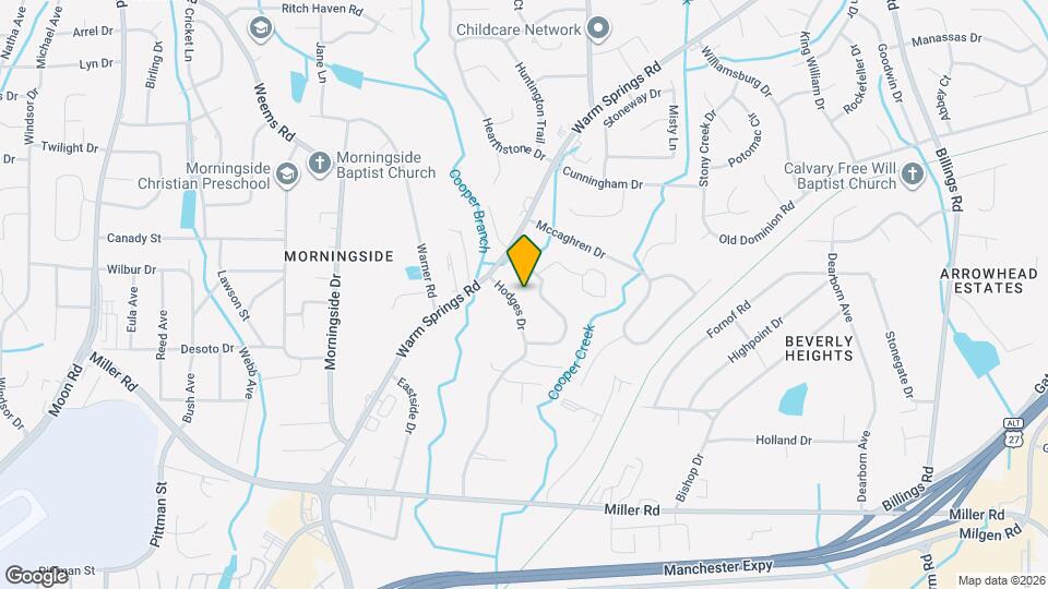 5908 Hodges Dr Map and Location Details