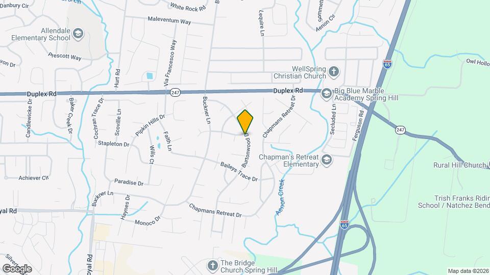 2935 Burtonwood Dr Map and Location Details