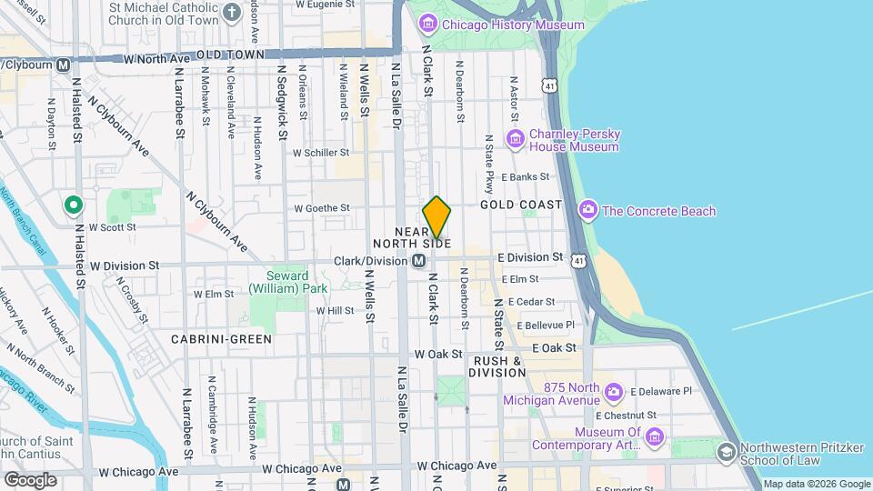 1201 N Clark St, Unit 1 Map and Location Details