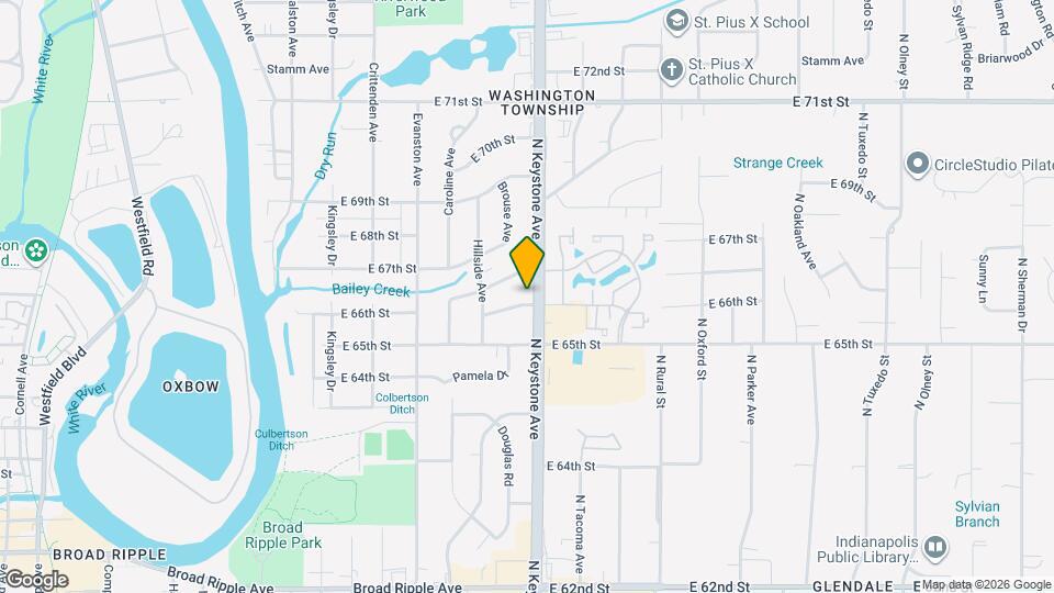 6602 N Keystone Ave Map and Location Details