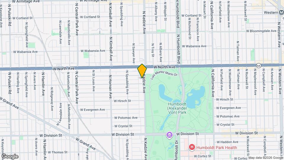 1510 N Kedzie Ave, Unit 2N Mapa y Detalles de la Ubicación