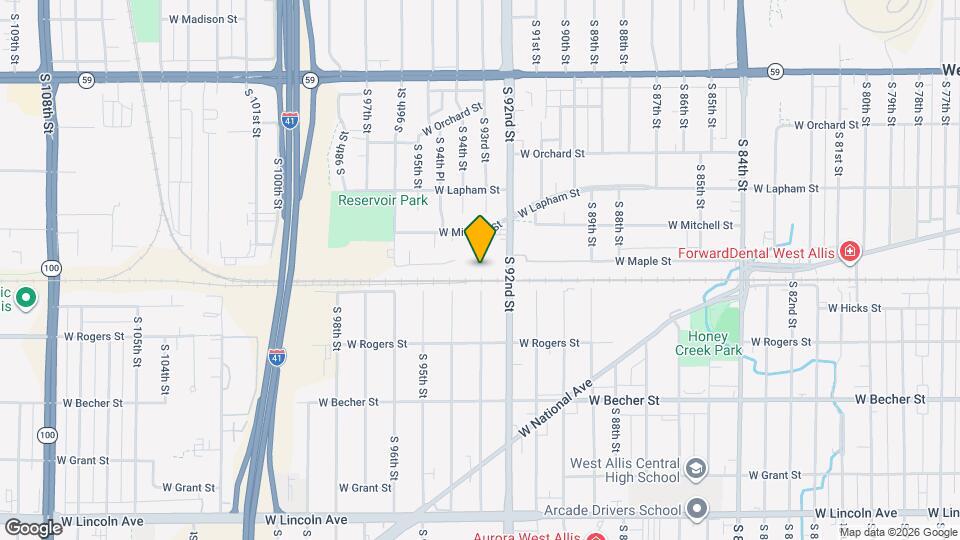 1807 S 92nd St Map and Location Details