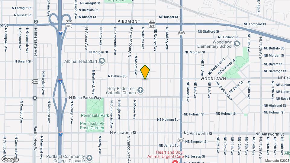 6716 N Williams Ave Mapa y Detalles de la Ubicación