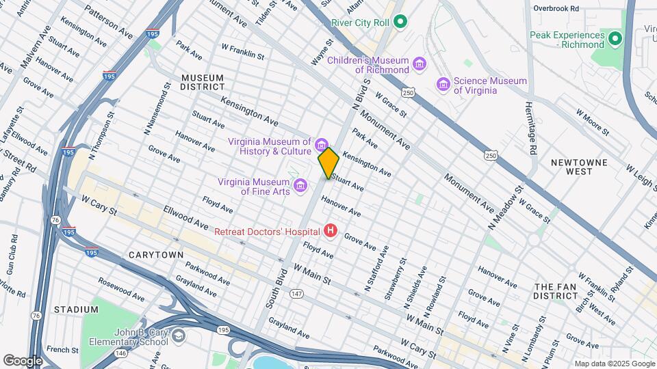 317 N Arthur Ashe Boulevard Map and Location Details