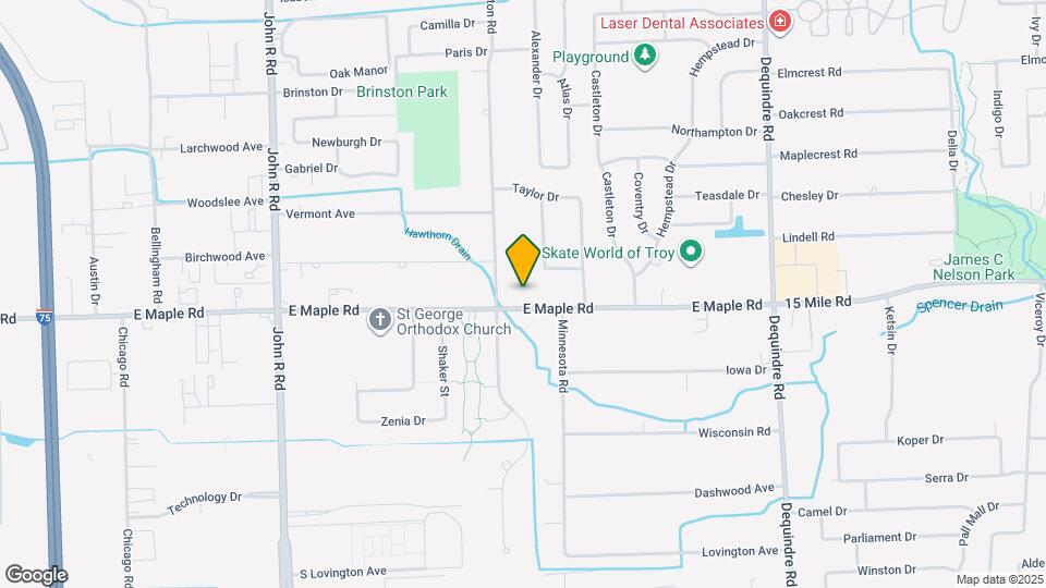 2475 E Maple Rd, Unit Penthouse Unit Map and Location Details