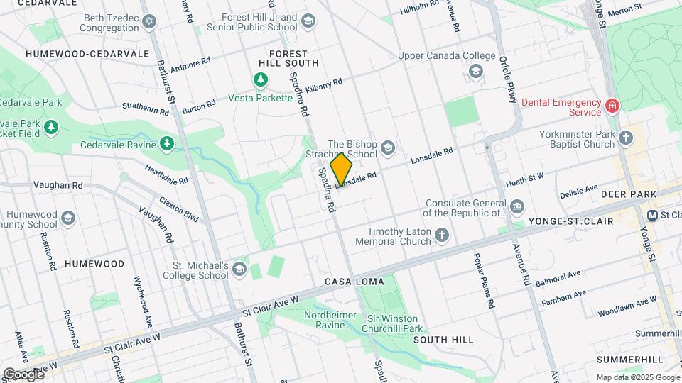 323 Lonsdale Rd Map and Location Details
