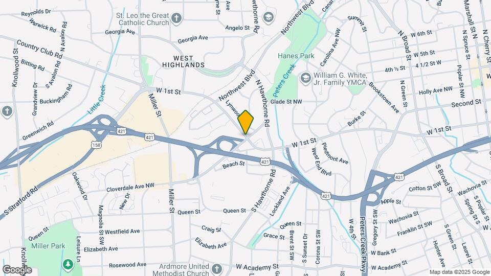 1600 W 1st St Map and Location Details