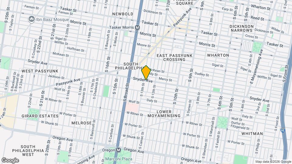 1236 Snyder Ave Map and Location Details