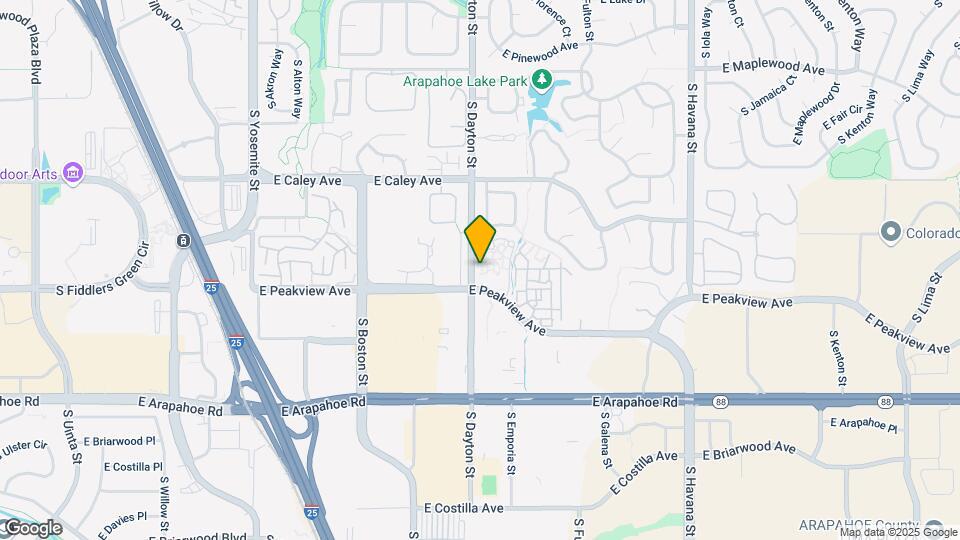 9727 E Peakview Ave, Unit A3 Map and Location Details