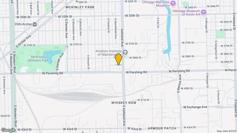 1617 W 38th Pl Map and Location Details