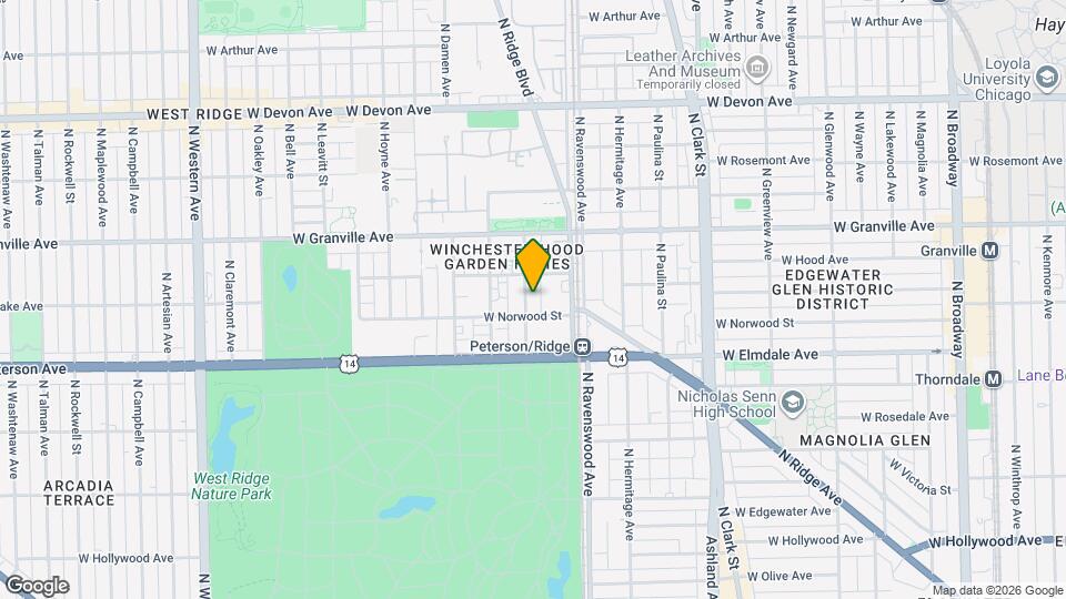 6115 N Wolcott Ave Map and Location Details