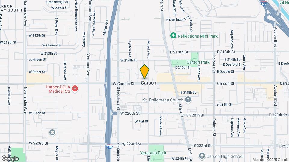 315-321 W Carson St Mapa y Detalles de la Ubicación