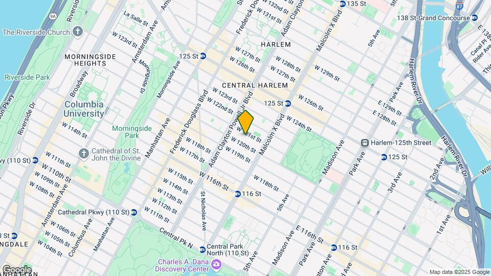 134 West 121st Street Mapa y Detalles de la Ubicación