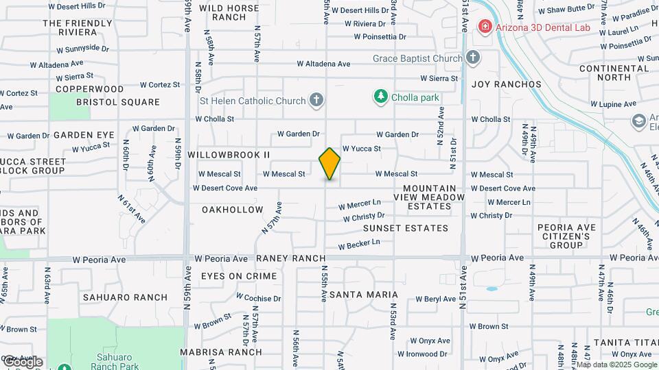 11001 N 55th Ave Map and Location Details