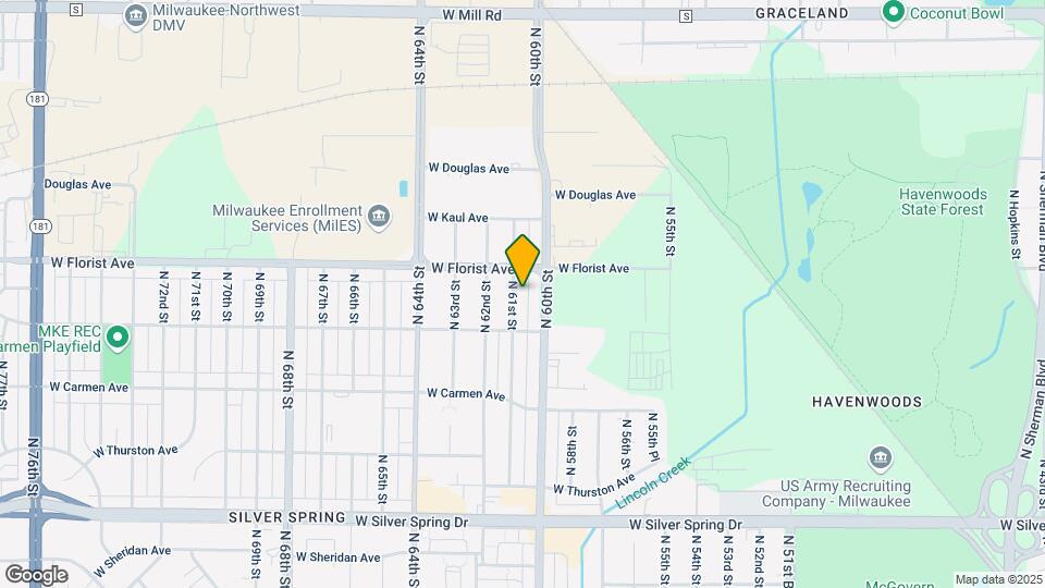 5944 N 61st St Map and Location Details
