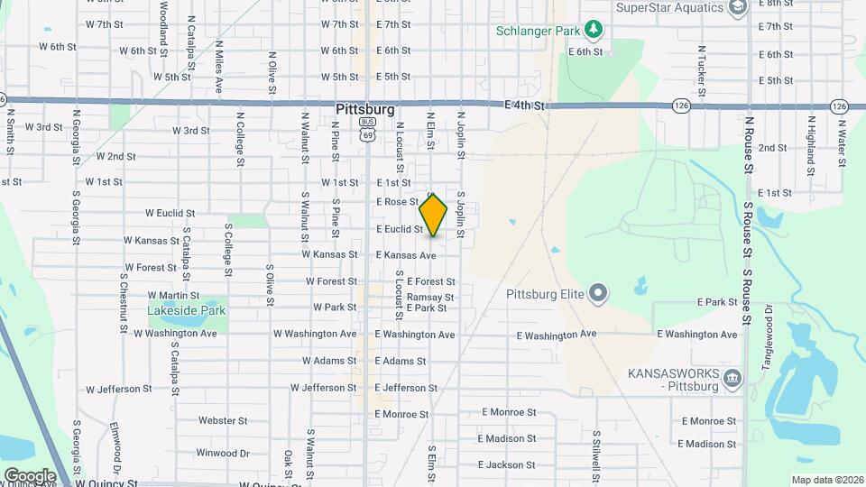 307 S Elm St Map and Location Details