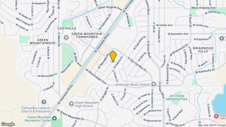 12356 W Nevada Pl, Unit 204 Map and Location Details