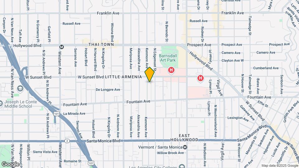 1422 N Kenmore Ave Mapa y Detalles de la Ubicación