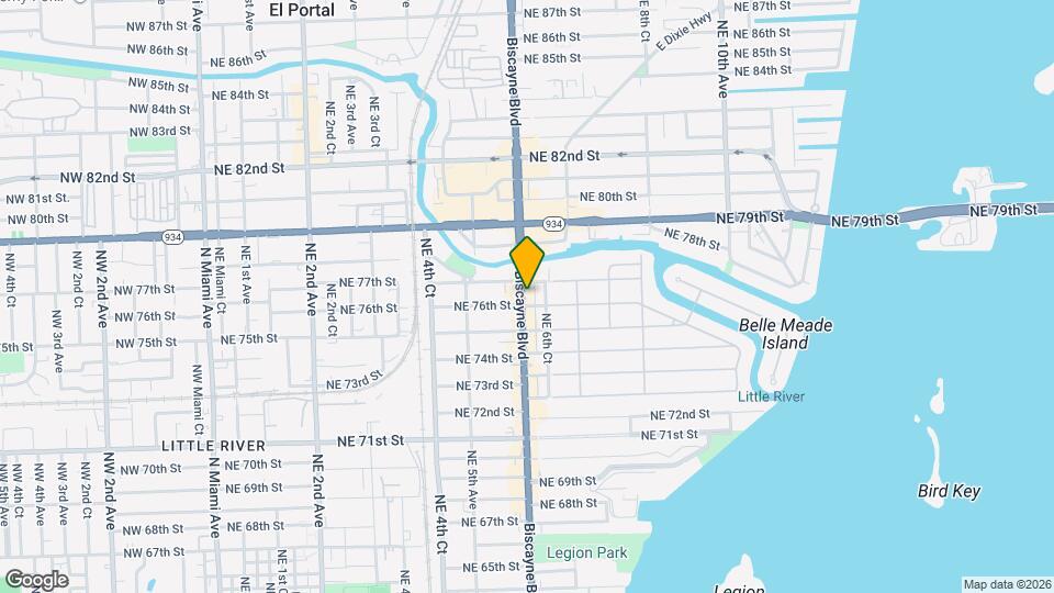 7615 Biscayne Blvd Map and Location Details