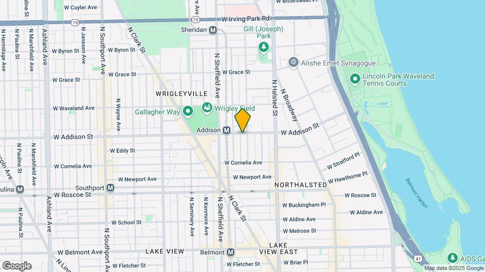 907 W Addison St, Unit 1 Map and Location Details