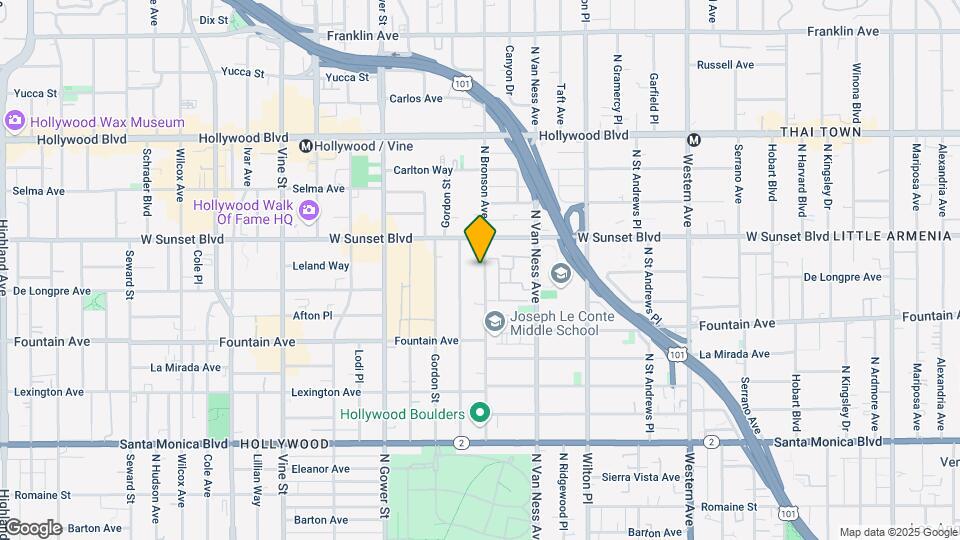 1443 N Bronson Ave Mapa y Detalles de la Ubicación