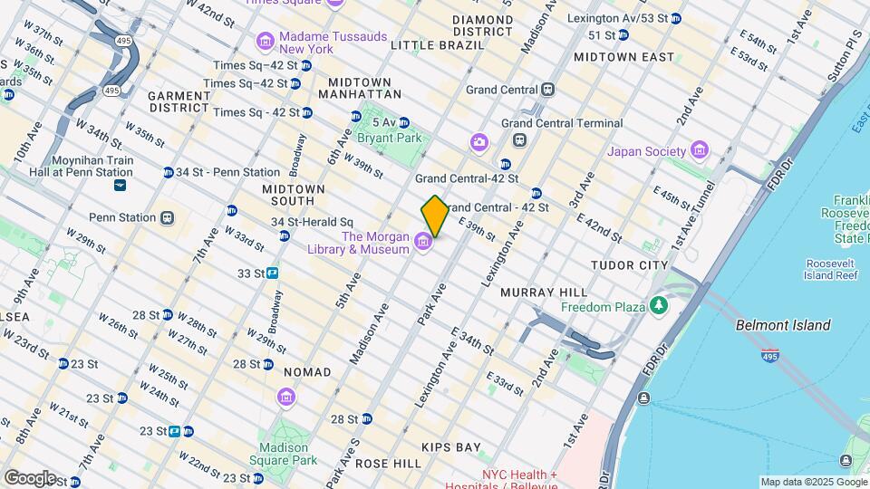 23 E 37th St Map and Location Details
