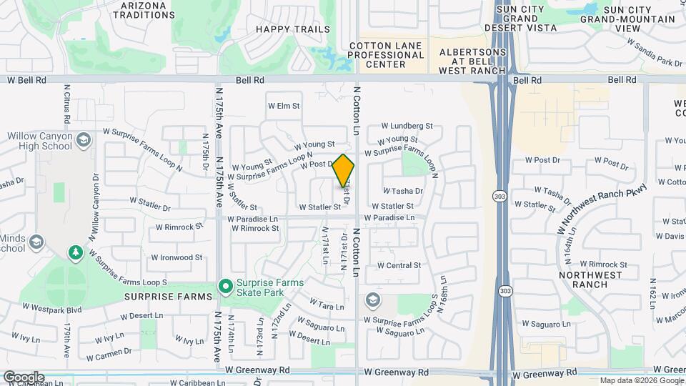 16346 N 171st Dr Map and Location Details