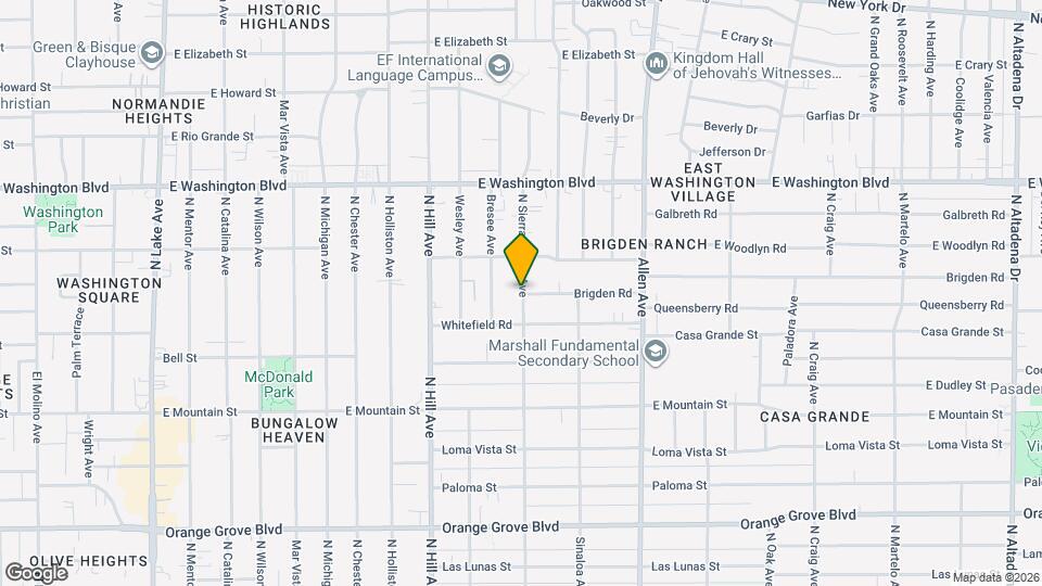 1131 N Sierra Bonita Ave Map and Location Details